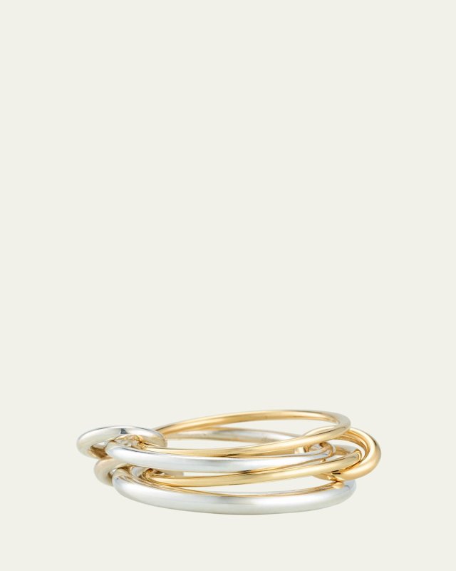 Pisces SG Four Link Ring in Sterling Silver and 18K Yellow Gold